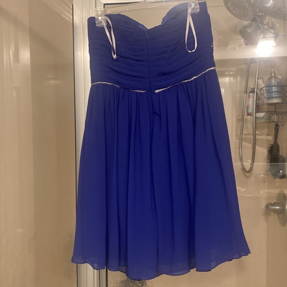 Blue strapless formal dress - Picture 2 of 2